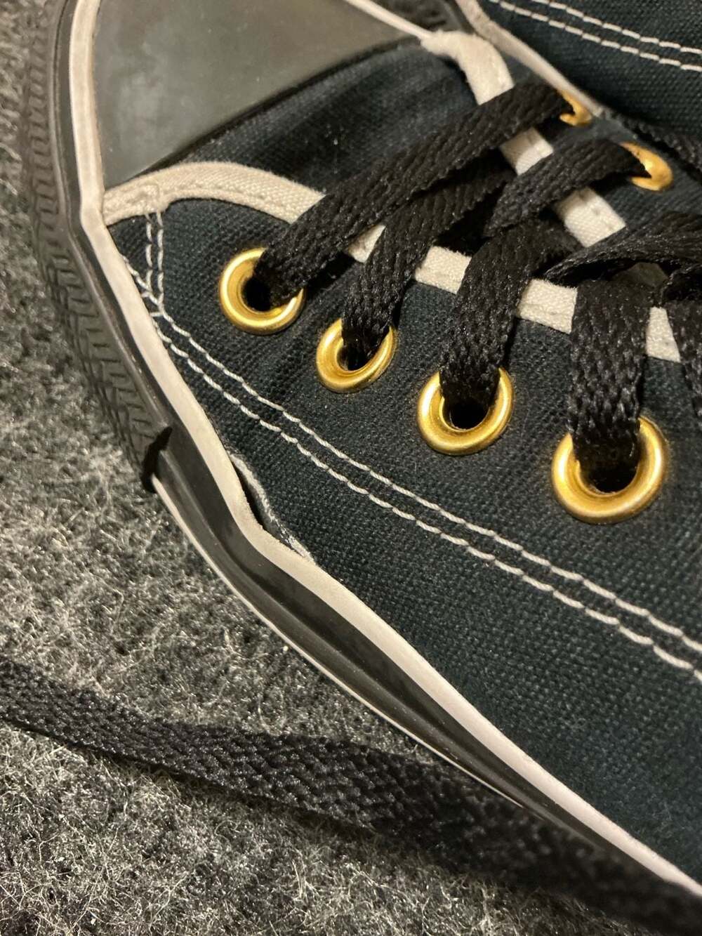 Converse Chuck Taylor All Star Crafted Stitching Ox Women's Sneakers Black/Gold - Picture 3 of 7